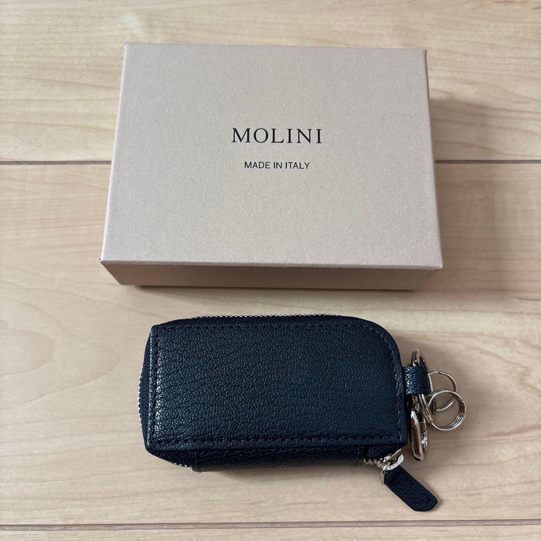 MOLINI ネイビー レザー キーケース
