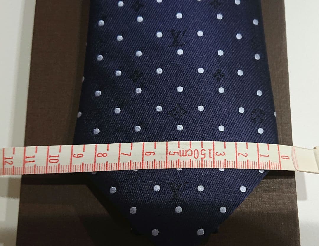 直子 Louis Vuitton アイスブルードット ネクタイ ネイビー