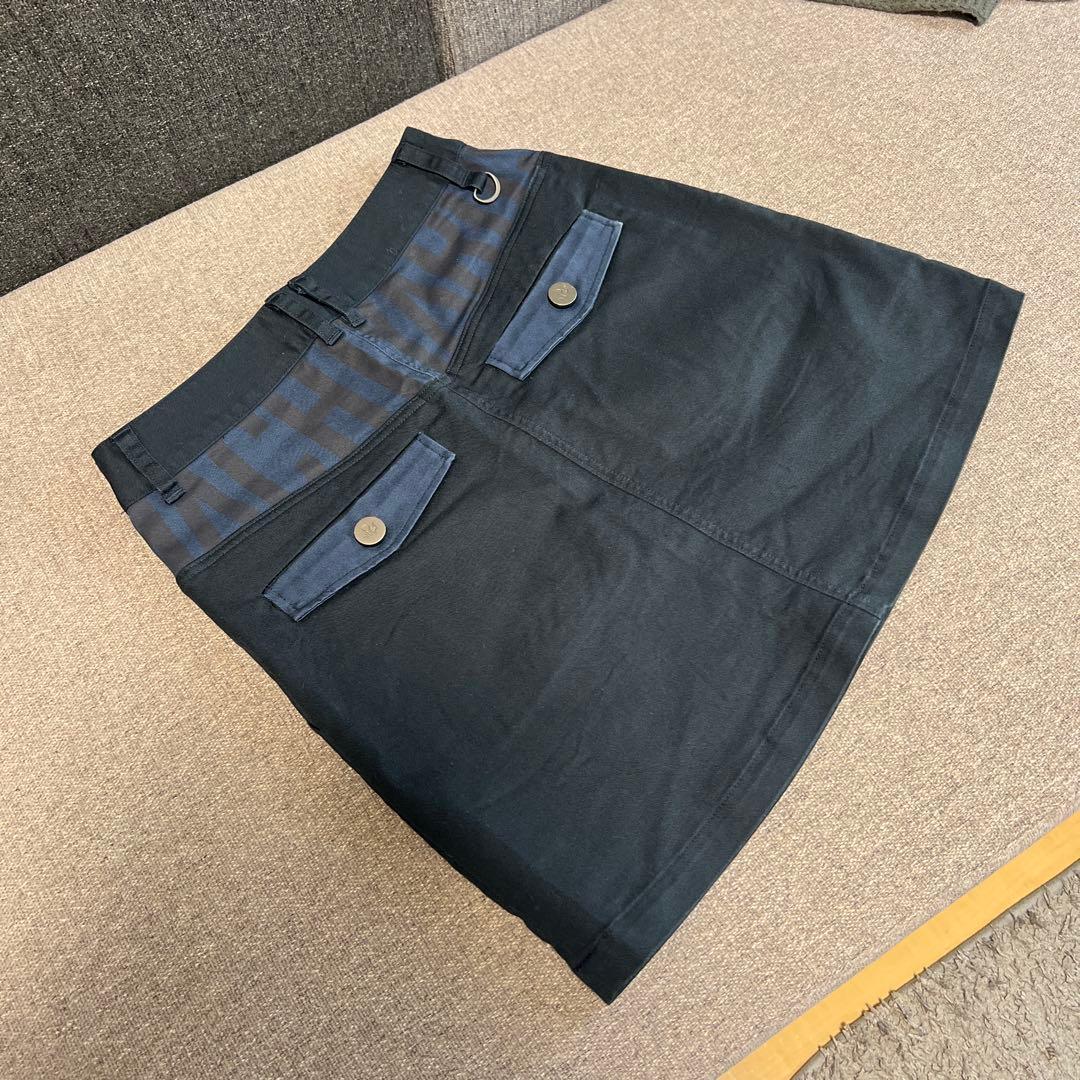 【完売品】8YARDS .H Trimmed Skirt ダークネイビー S
