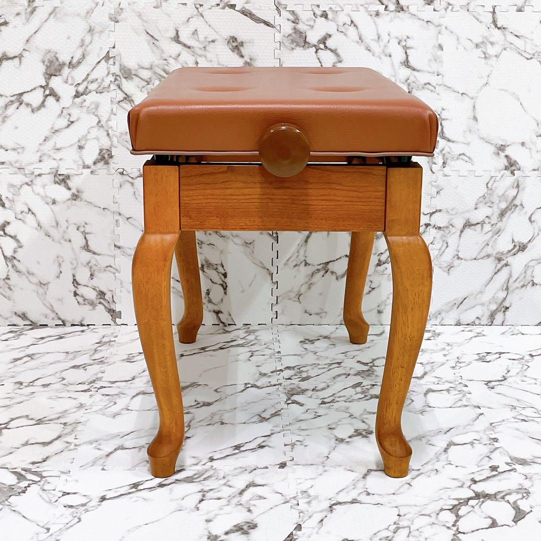 チェブ様 ピアノ椅子 猫足 無段階高さ調整式