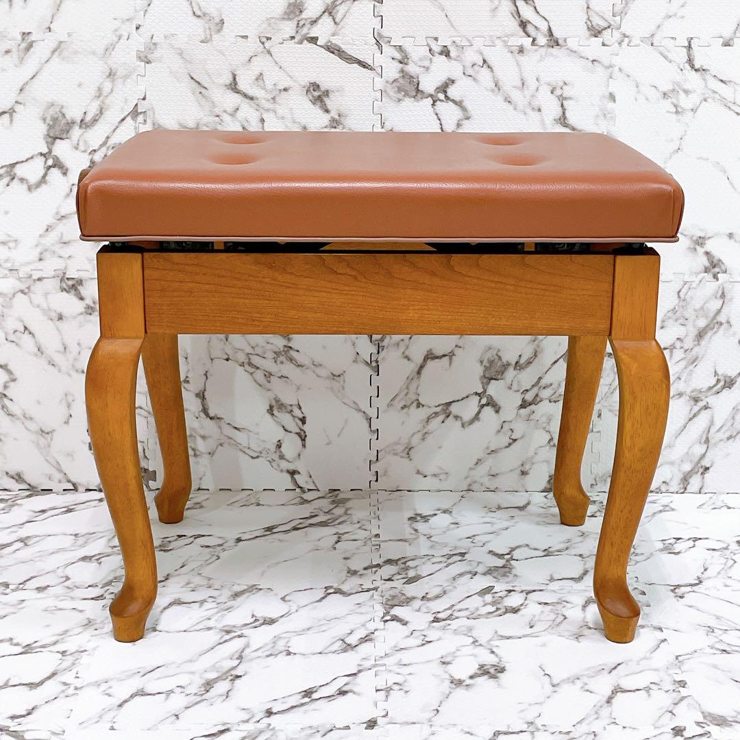 チェブ様 ピアノ椅子 猫足 無段階高さ調整式