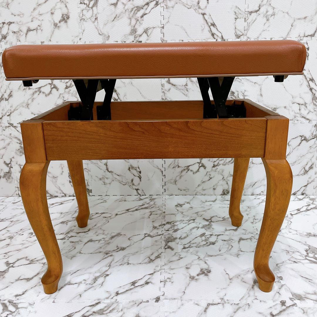 チェブ様 ピアノ椅子 猫足 無段階高さ調整式