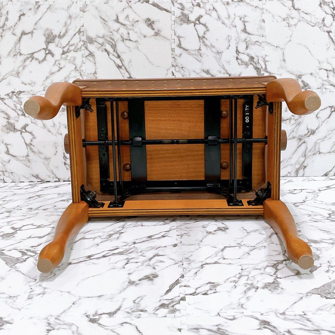 チェブ様 ピアノ椅子 猫足 無段階高さ調整式