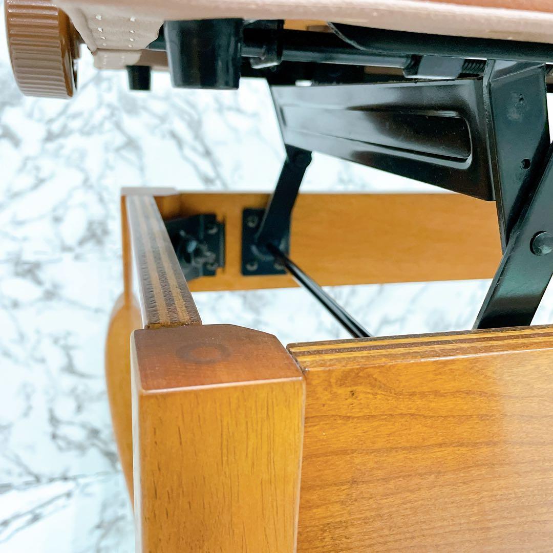 チェブ様 ピアノ椅子 猫足 無段階高さ調整式