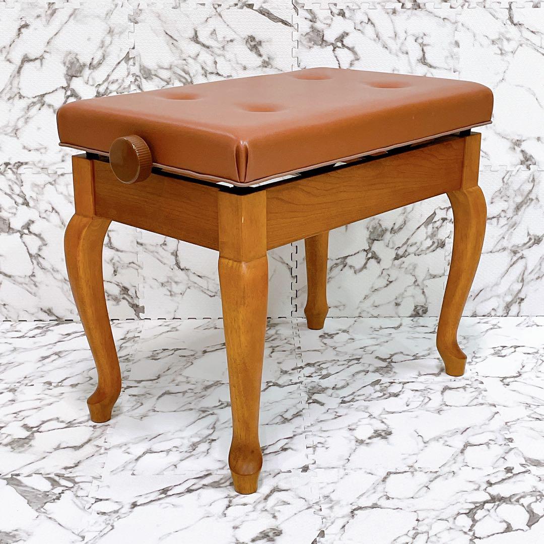 チェブ様 ピアノ椅子 猫足 無段階高さ調整式