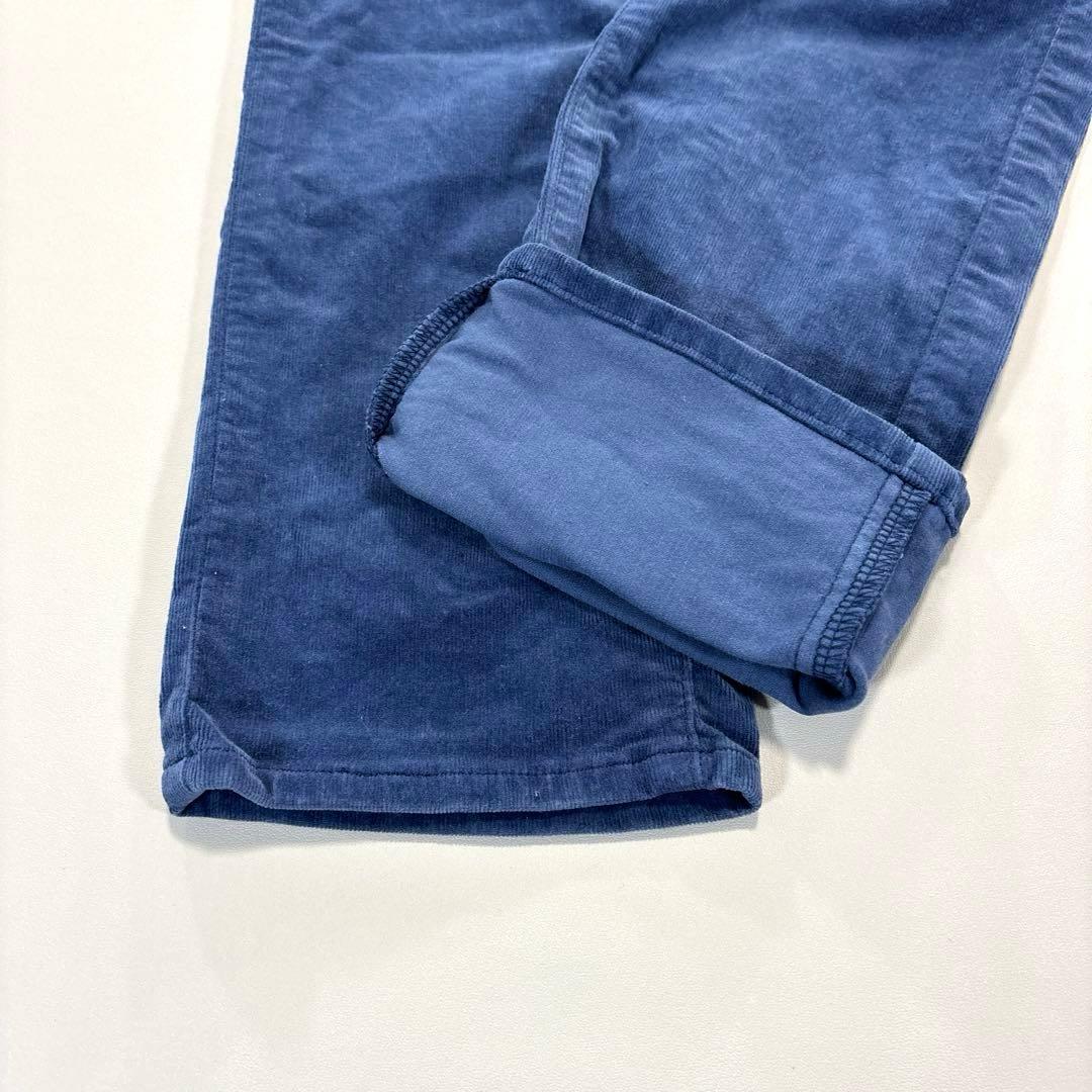 ラフアンドスウェル ロングパンツ S コーデュロイ　細ウネ　ブルー系　メンズ