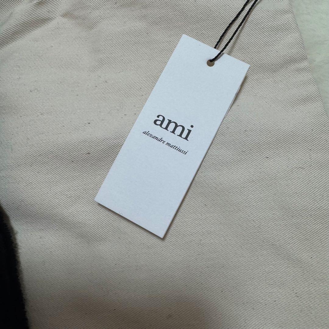 【新品正規品】AMI PARIS アミパリス　ウールマフラー　ブラック