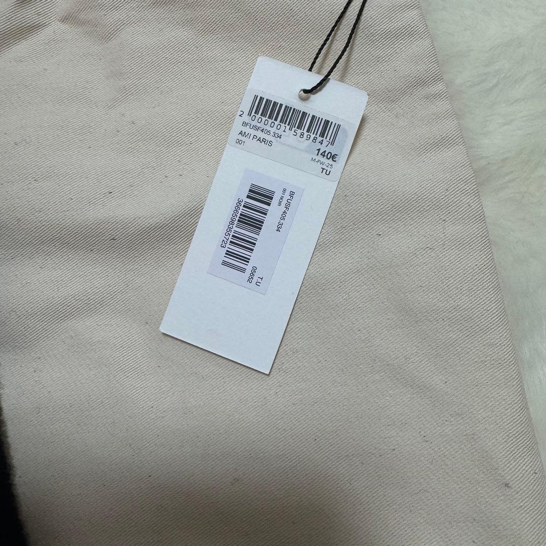 【新品正規品】AMI PARIS アミパリス　ウールマフラー　ブラック