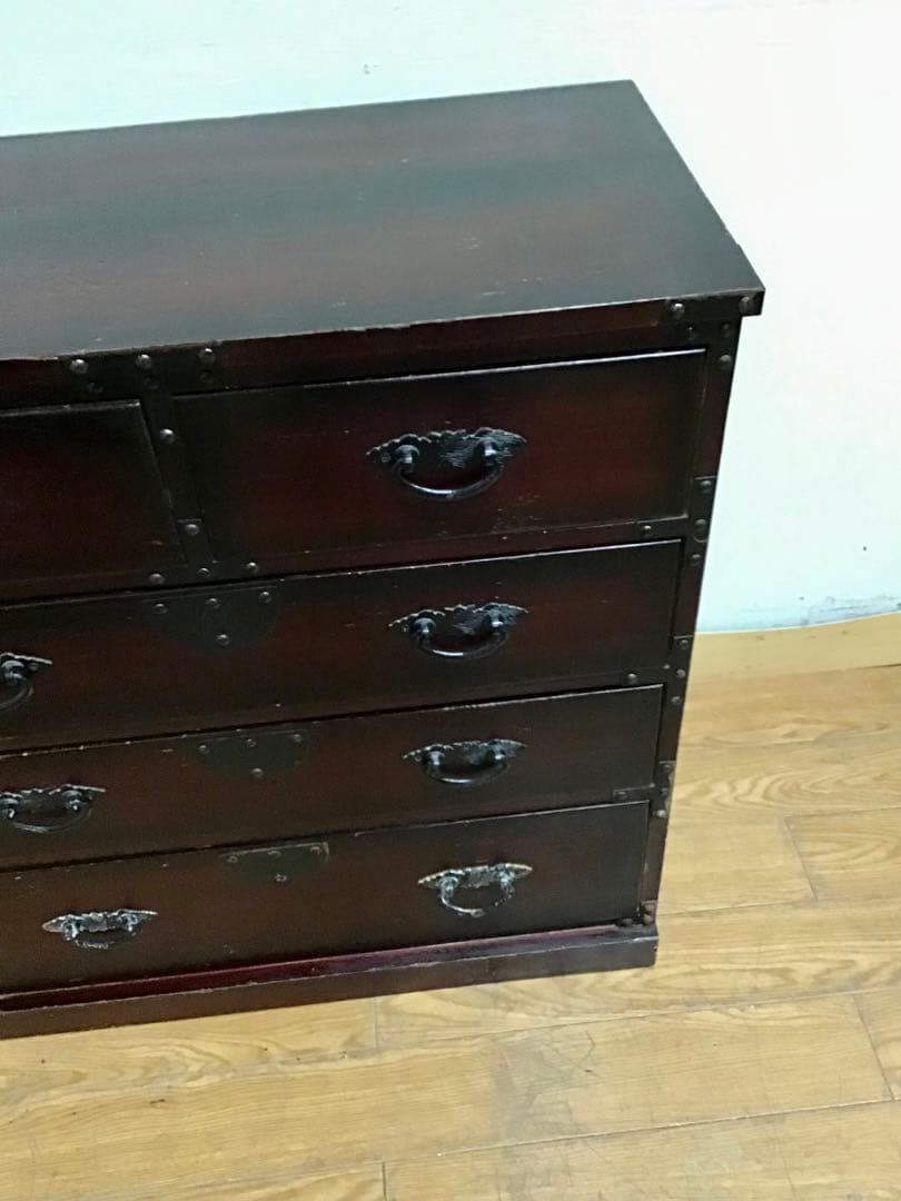 管253☆時代箪笥☆民芸調家具☆レトロチェスト