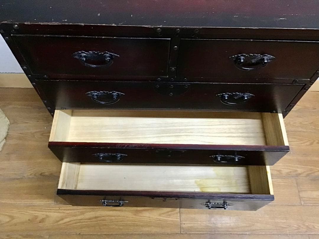 管253☆時代箪笥☆民芸調家具☆レトロチェスト