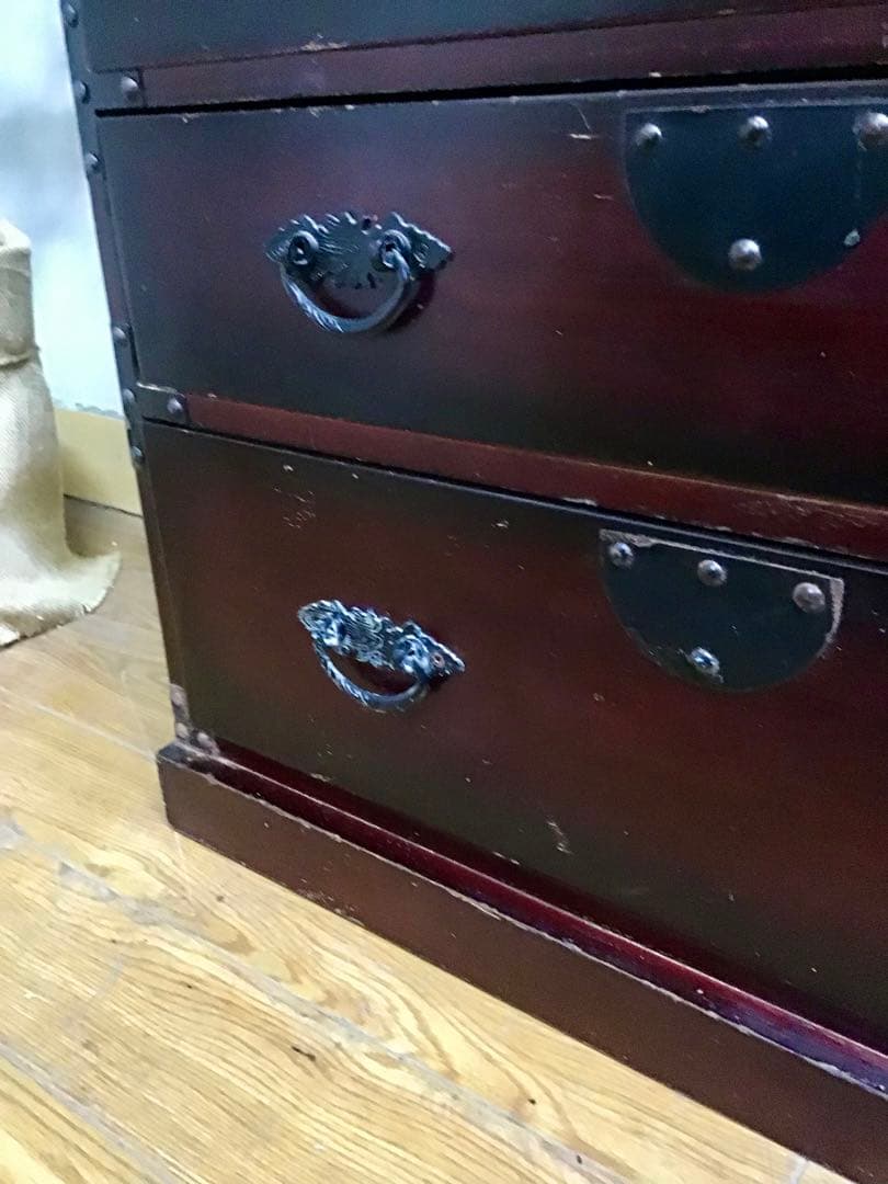 管253☆時代箪笥☆民芸調家具☆レトロチェスト