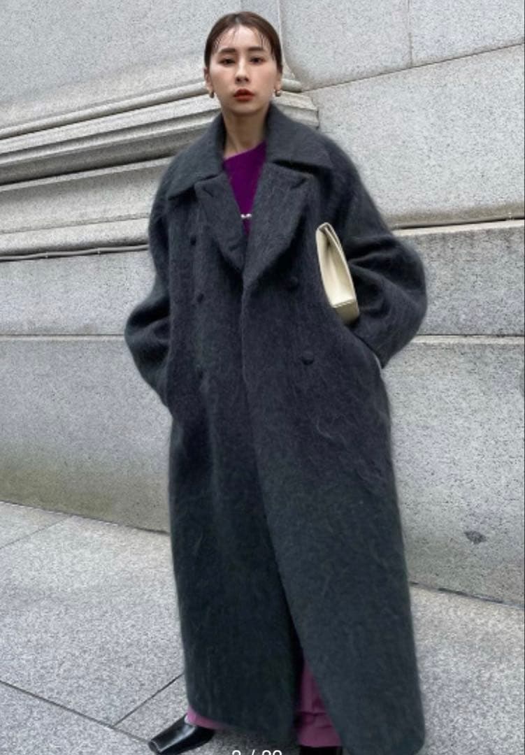 ジャケット・アウター Ameri DEFORMATION COLLAR SHAGGY COAT S