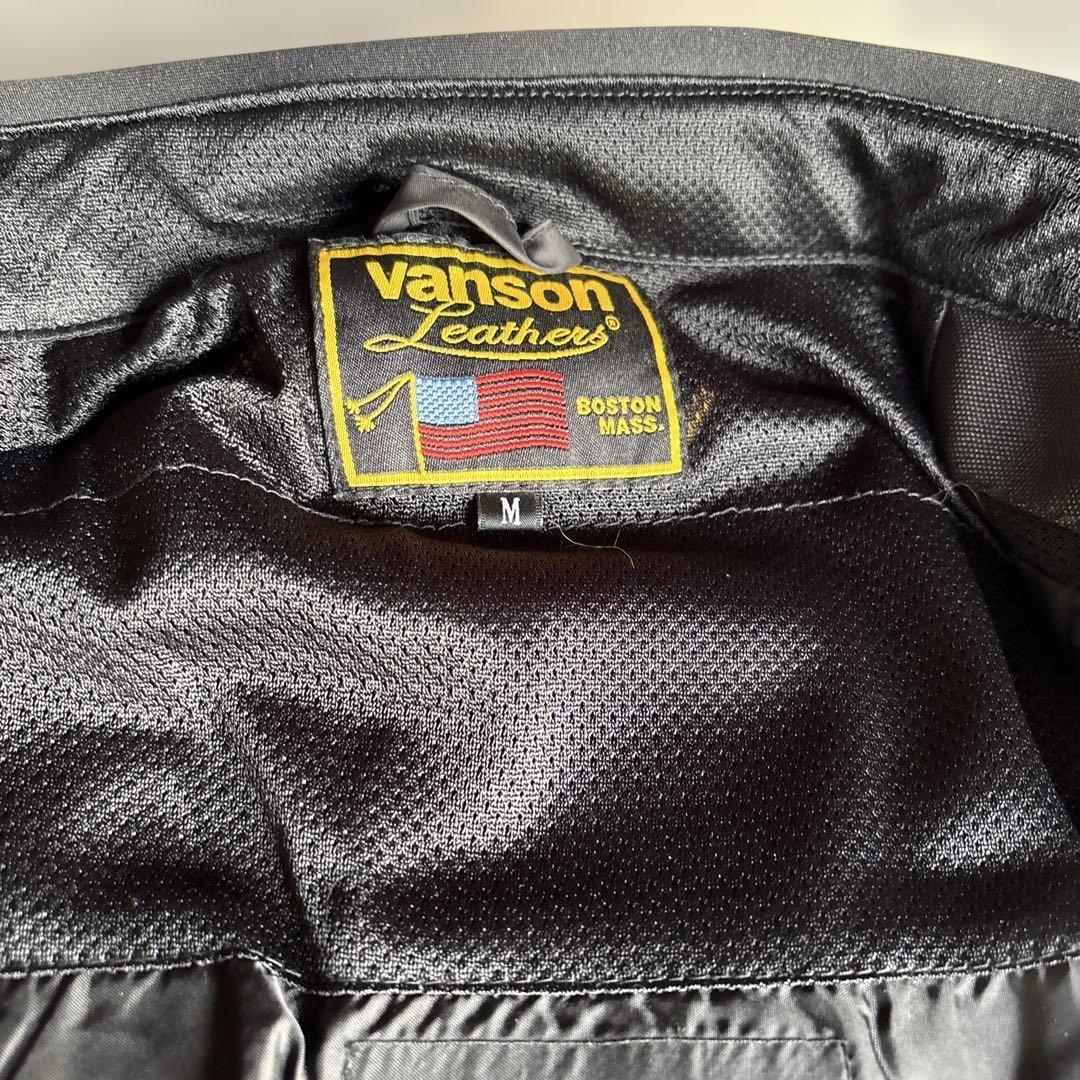 vanson メッシュバイクジャケット Mサイズ 黒/黄色
