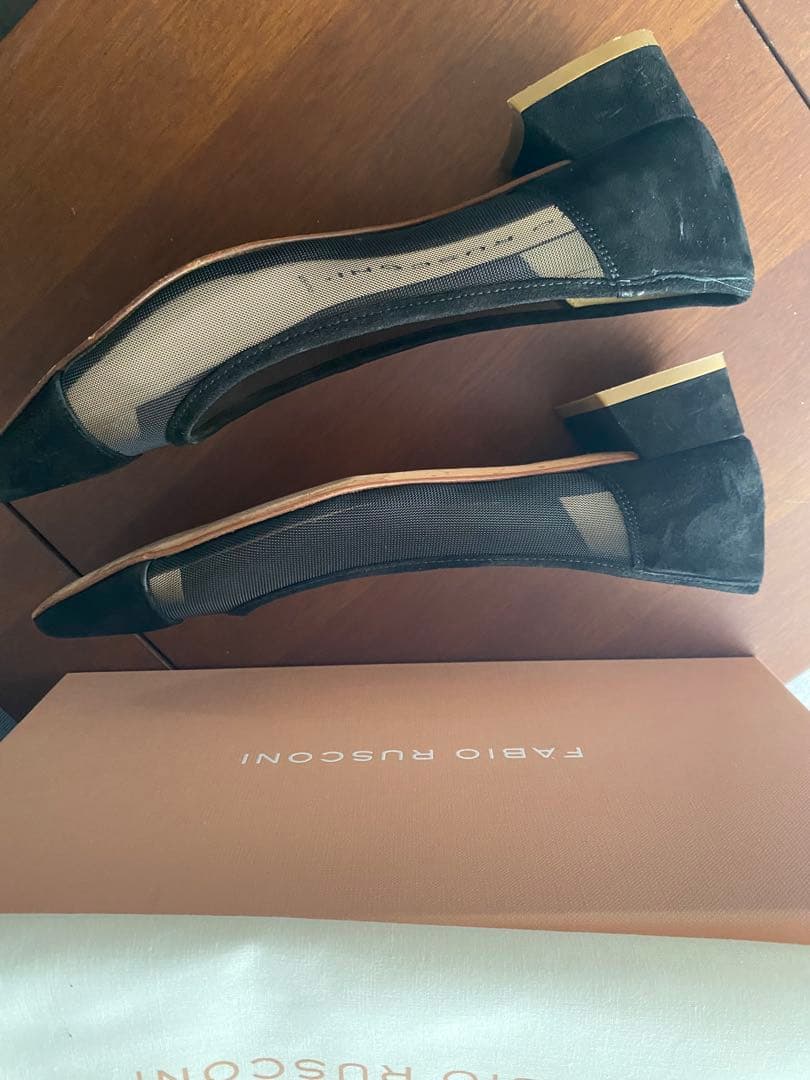 FABIO RUSCONI ブラックパンプス 37