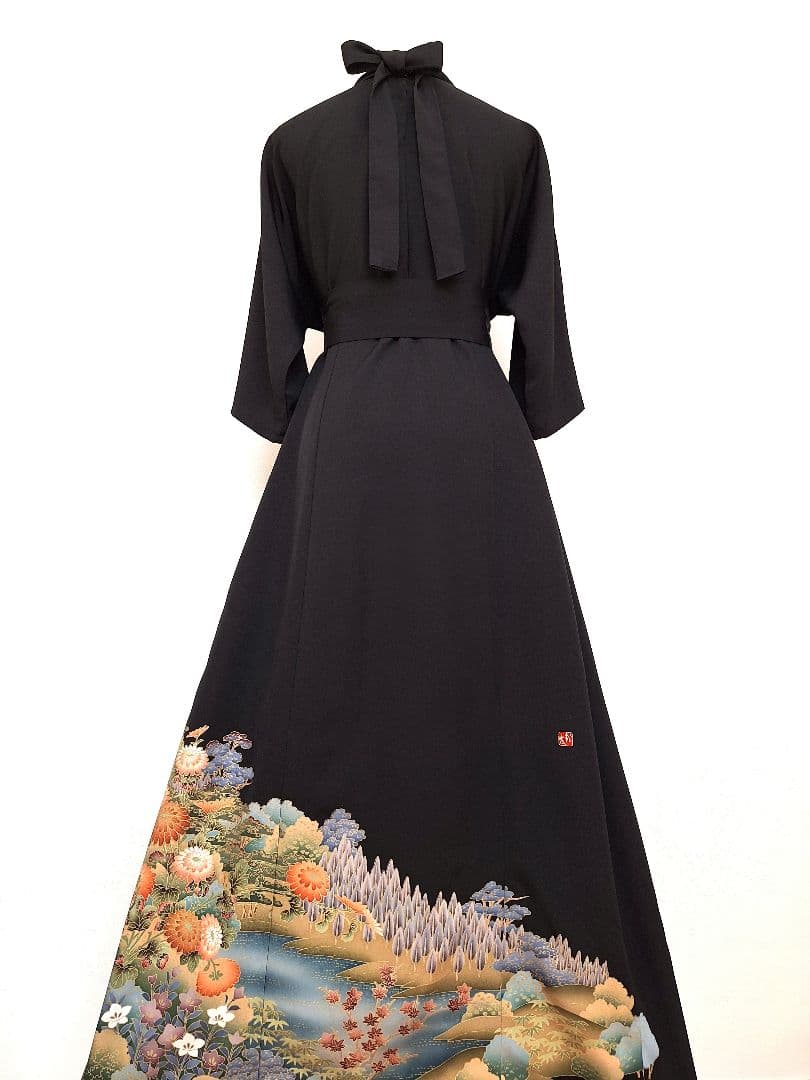 着物リメイクワンピース3682