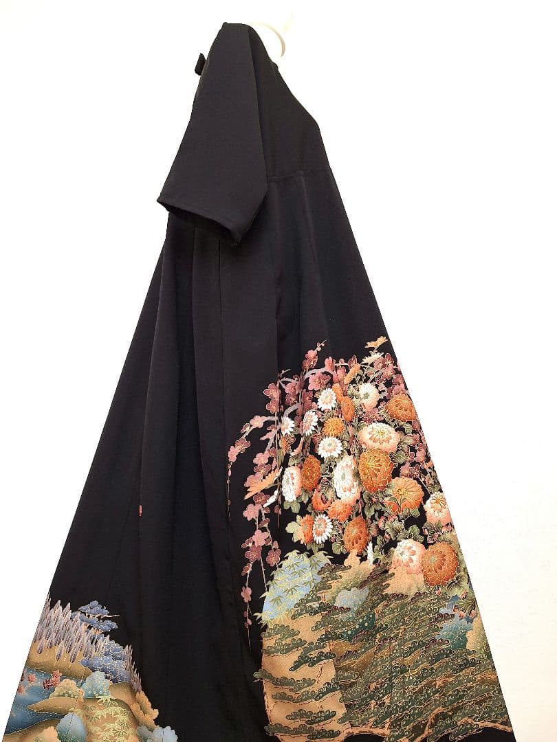 着物リメイクワンピース3682