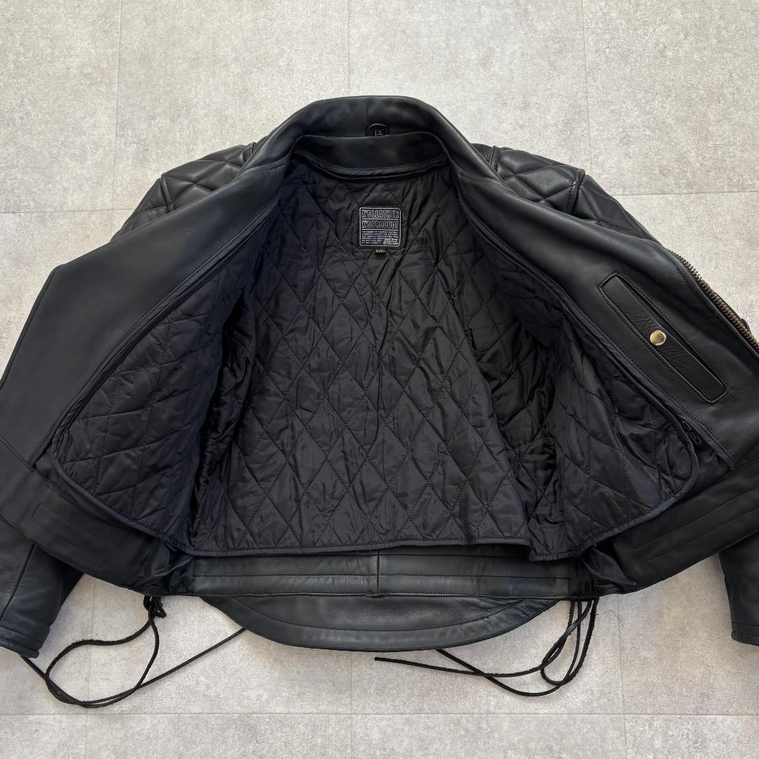 【美品・LL】KADOYAカドヤ/EVO/ダブルライダース/キルティングライナー