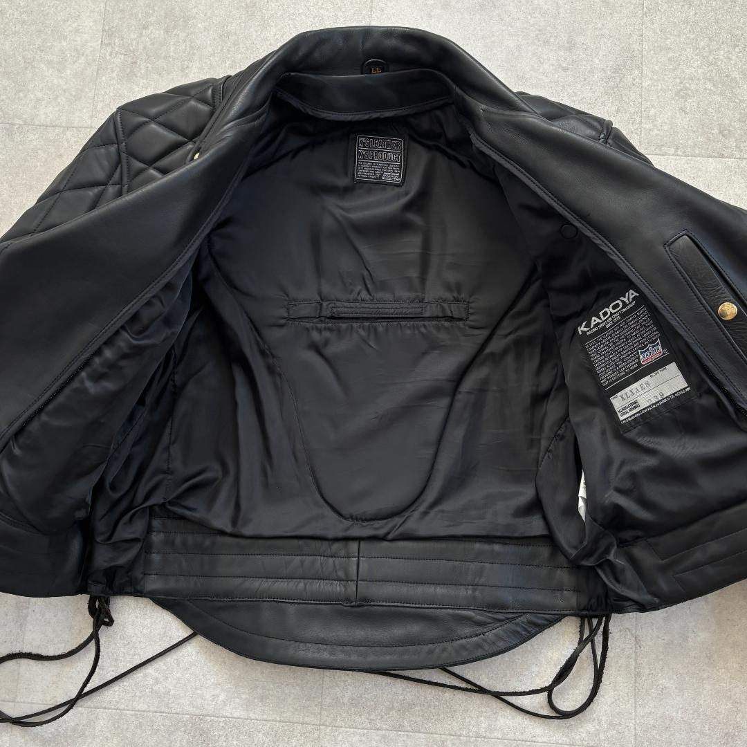 【美品・LL】KADOYAカドヤ/EVO/ダブルライダース/キルティングライナー