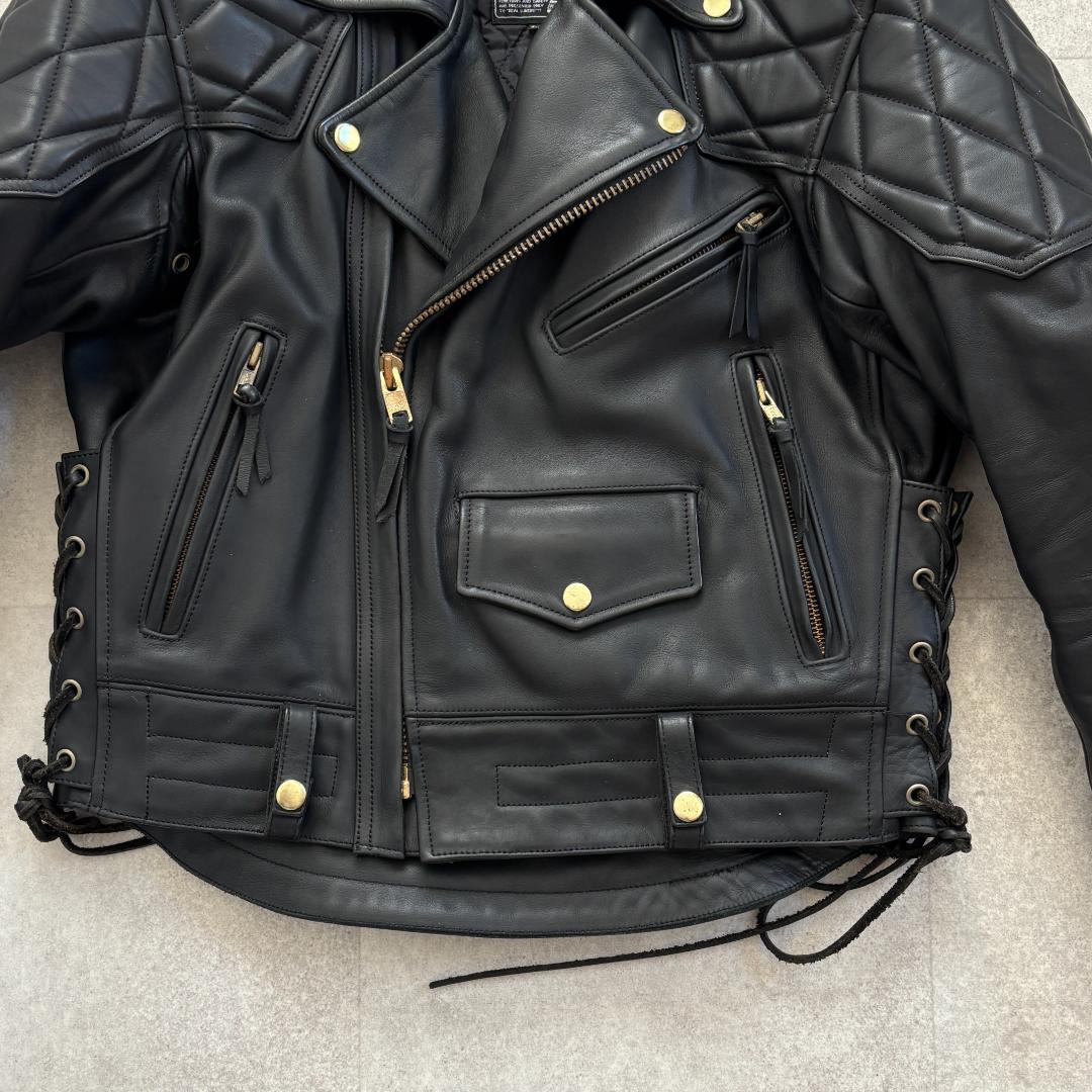 【美品・LL】KADOYAカドヤ/EVO/ダブルライダース/キルティングライナー