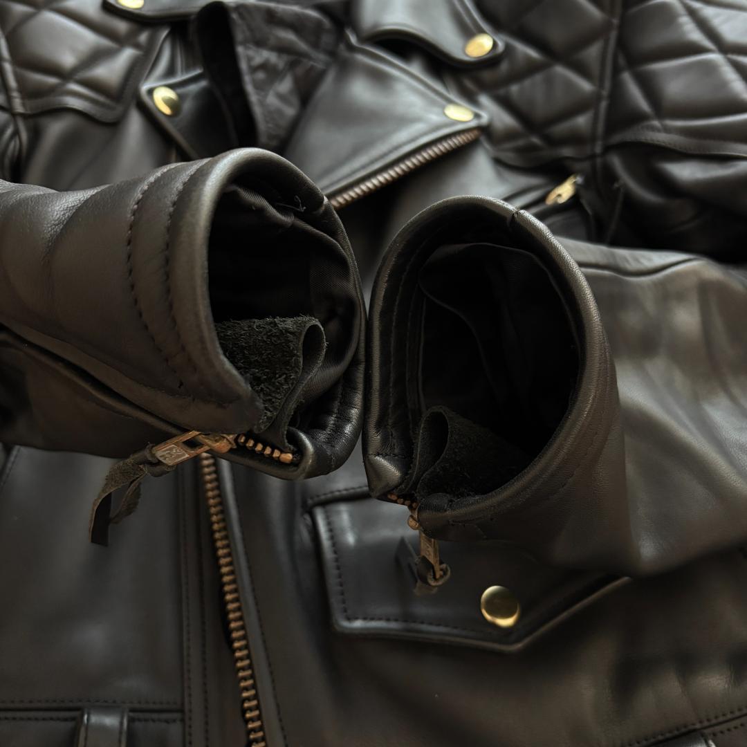 【美品・LL】KADOYAカドヤ/EVO/ダブルライダース/キルティングライナー