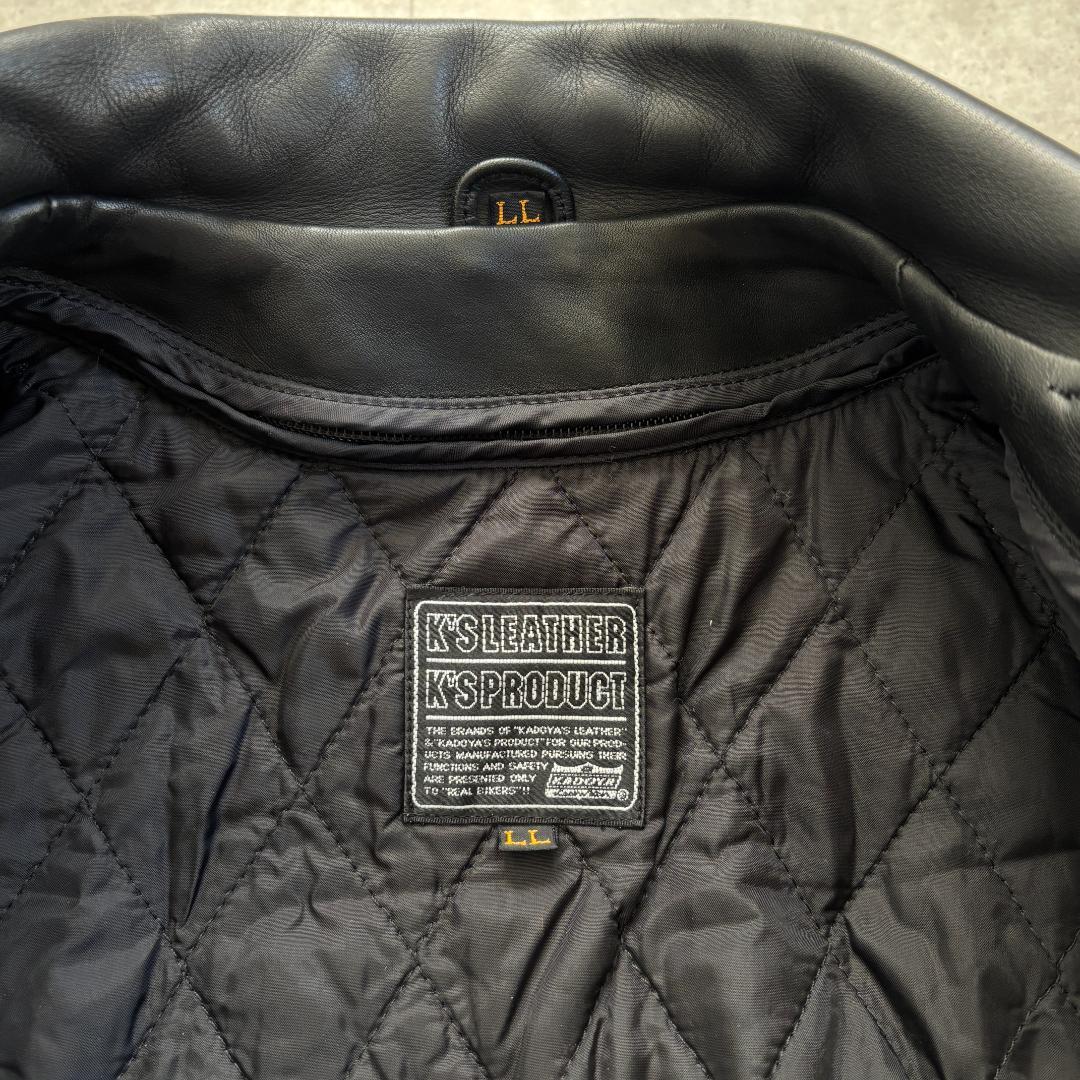 【美品・LL】KADOYAカドヤ/EVO/ダブルライダース/キルティングライナー