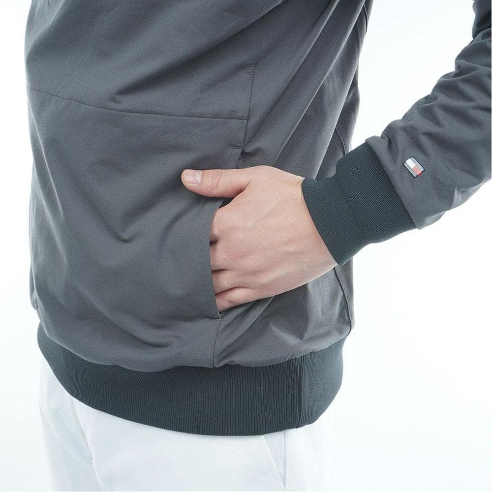 トミーヒルフィガー防風クルーネックスウェット【L寸】チャコールG thma554