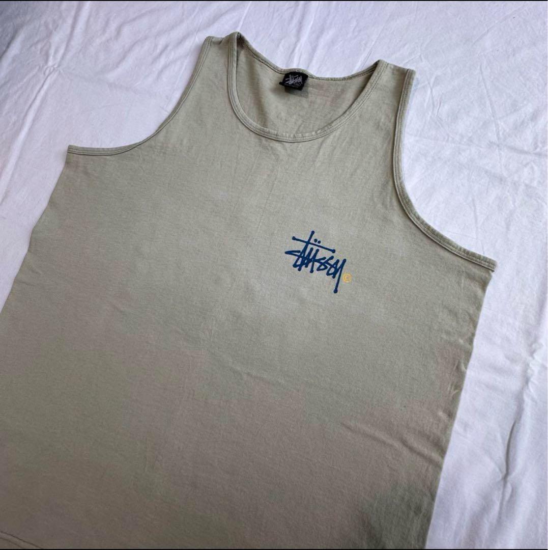 【MADE IN USA】old Stüssy オリーブ タンクトップ XL