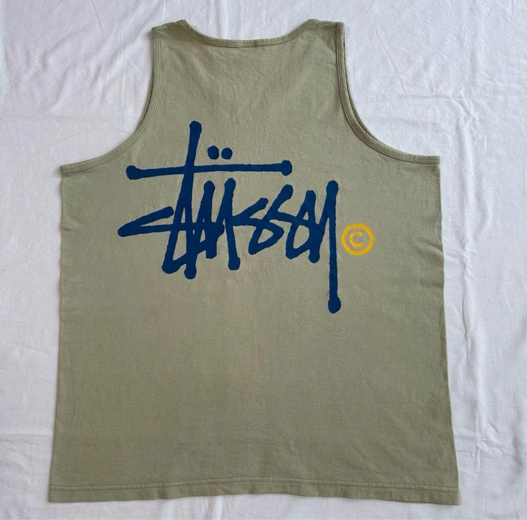 【MADE IN USA】old Stüssy オリーブ タンクトップ XL