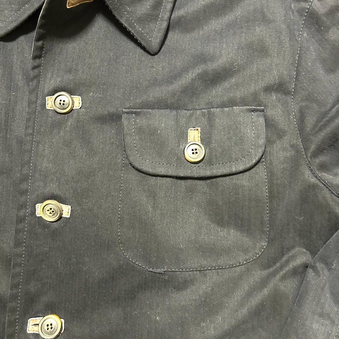 80's Byblos ビブロス　メンズコート　コットンウール　ネイビー　XL