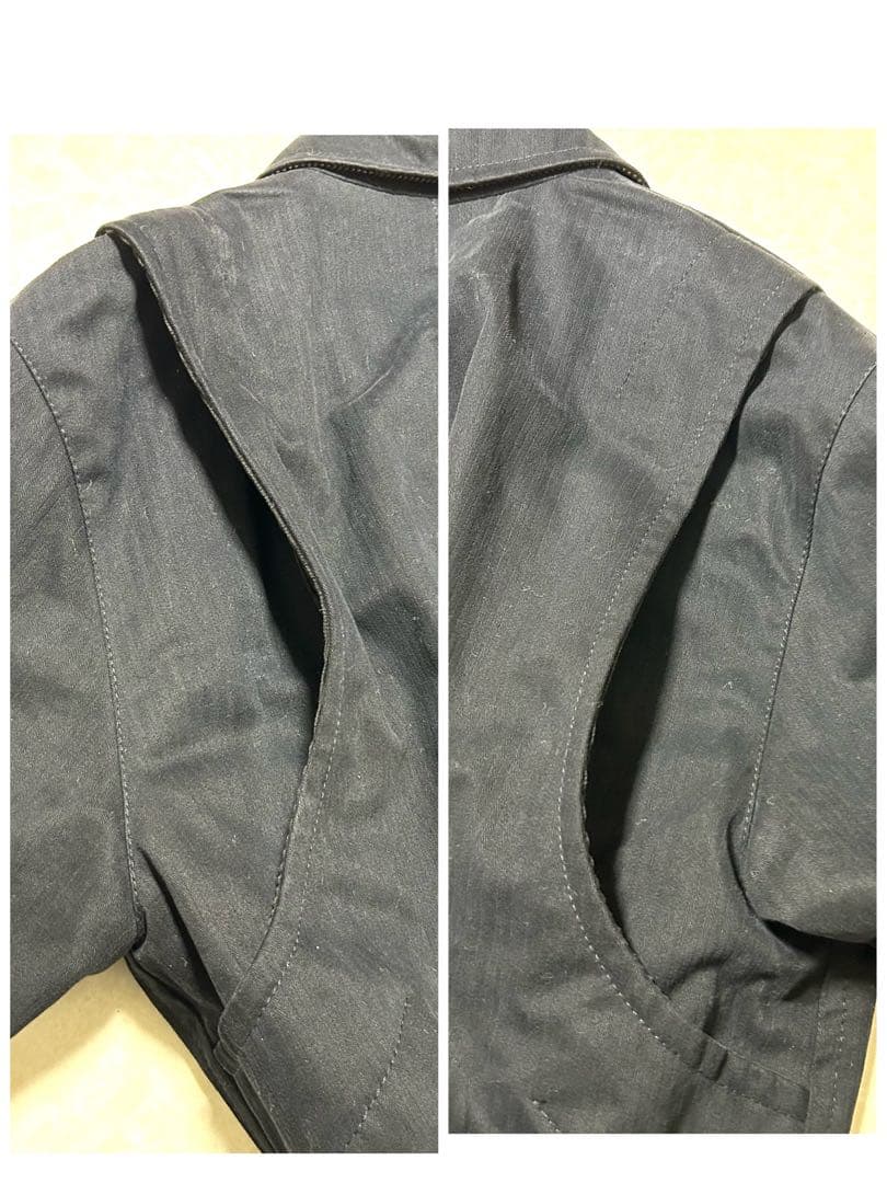 80's Byblos ビブロス　メンズコート　コットンウール　ネイビー　XL