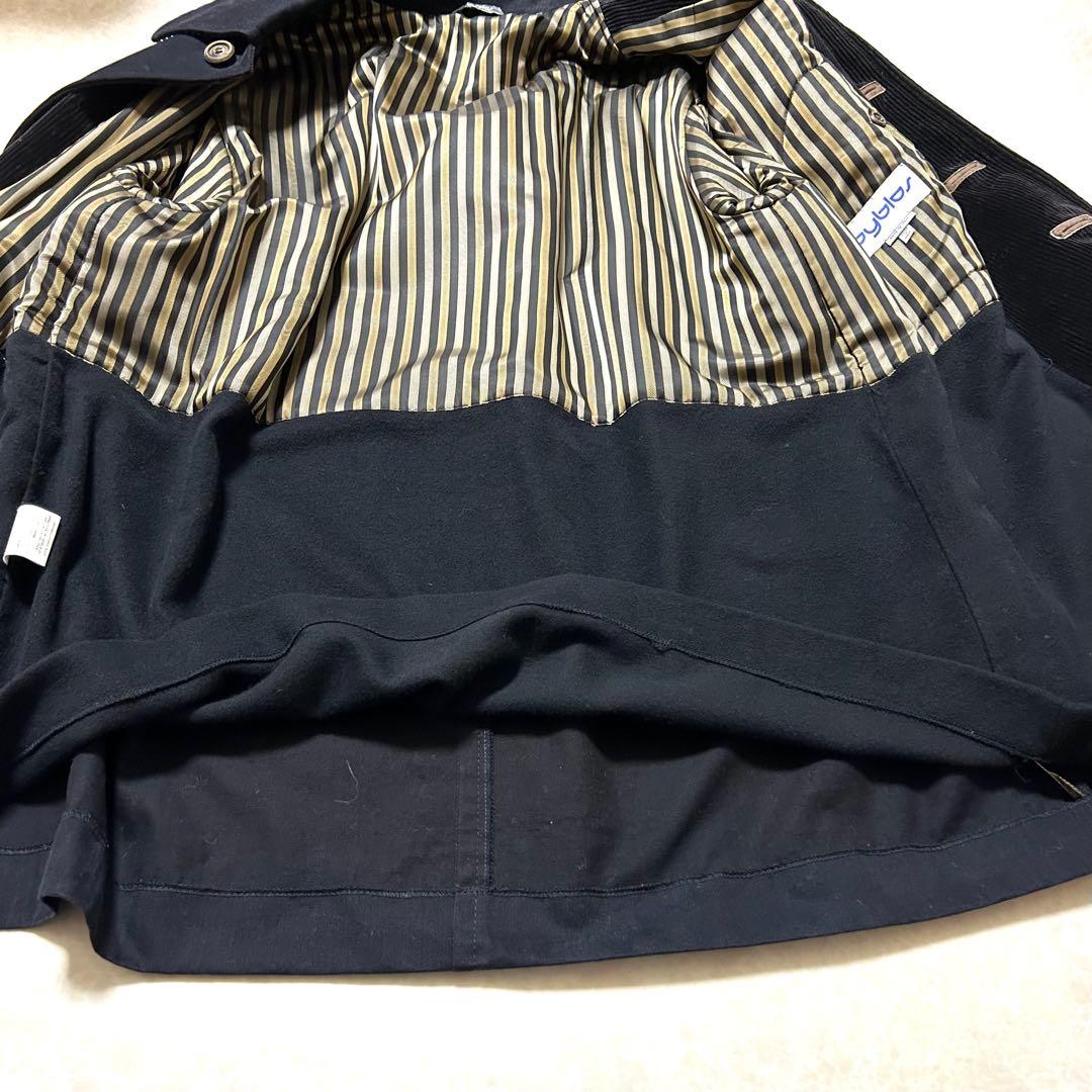 80's Byblos ビブロス　メンズコート　コットンウール　ネイビー　XL
