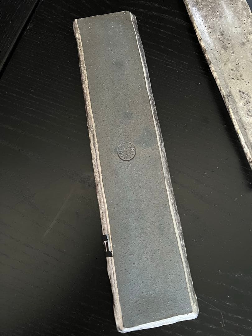 谷井直人　銀彩シルバー×黒 長皿（細）　希少　限定レア　(印Aテープあり)