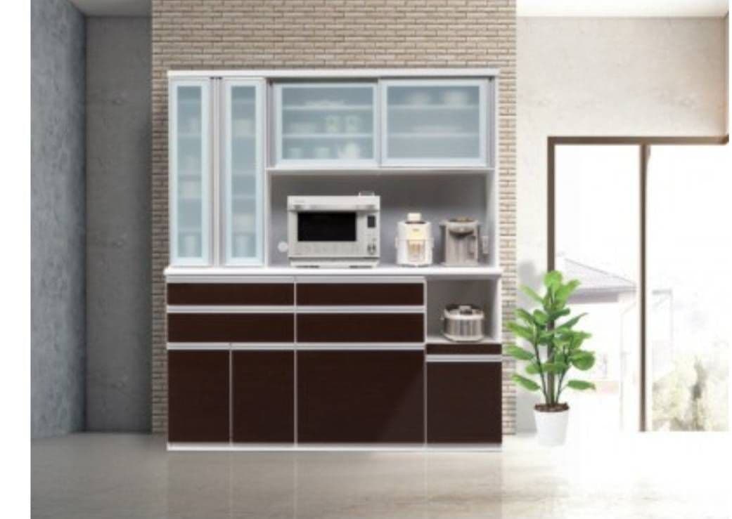 引取価格　古賀家具 壁面 キッチンボード食器棚　幅174cm Used・美品