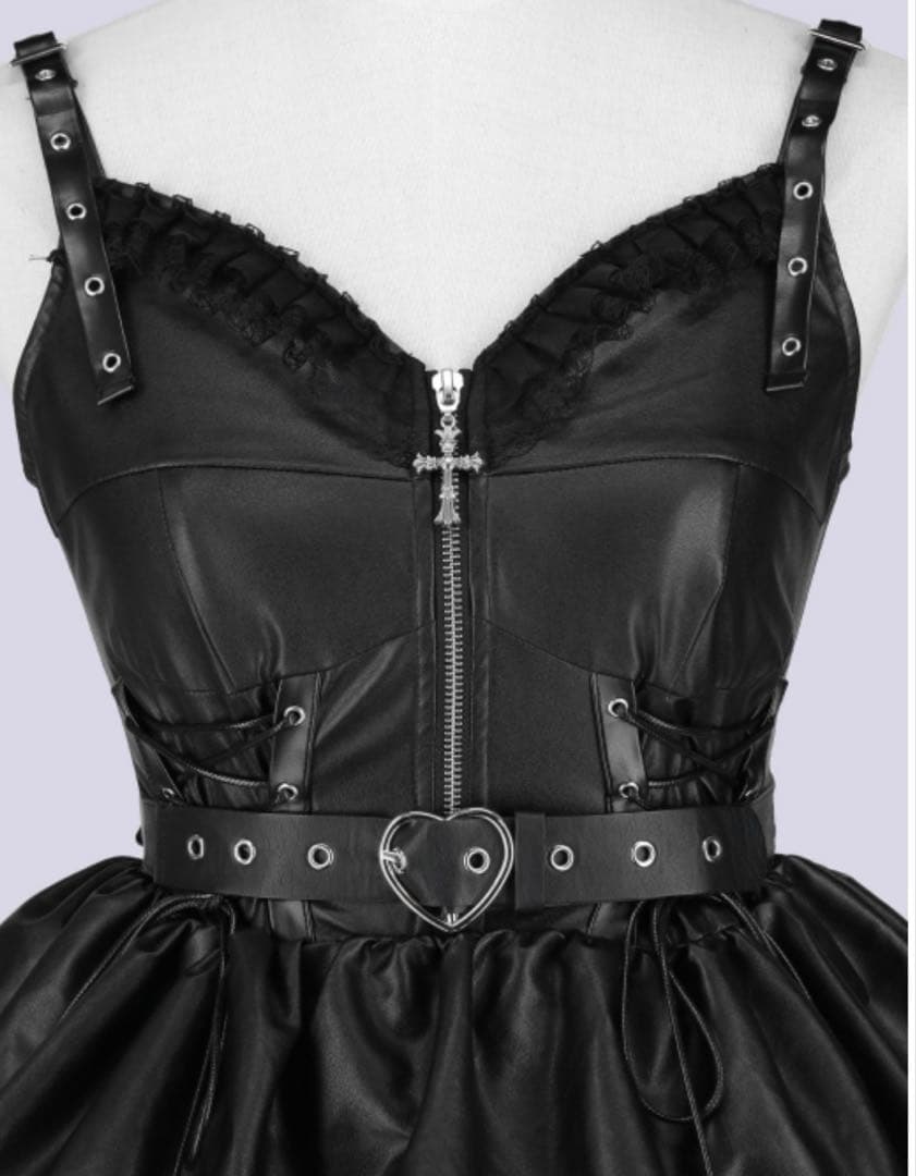 ワンピース QOOZA / PERONA FAUX LEATHER DRESS