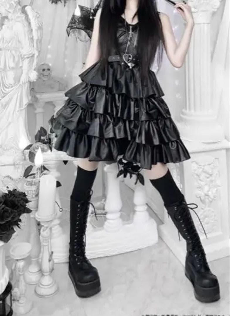 ワンピース QOOZA / PERONA FAUX LEATHER DRESS