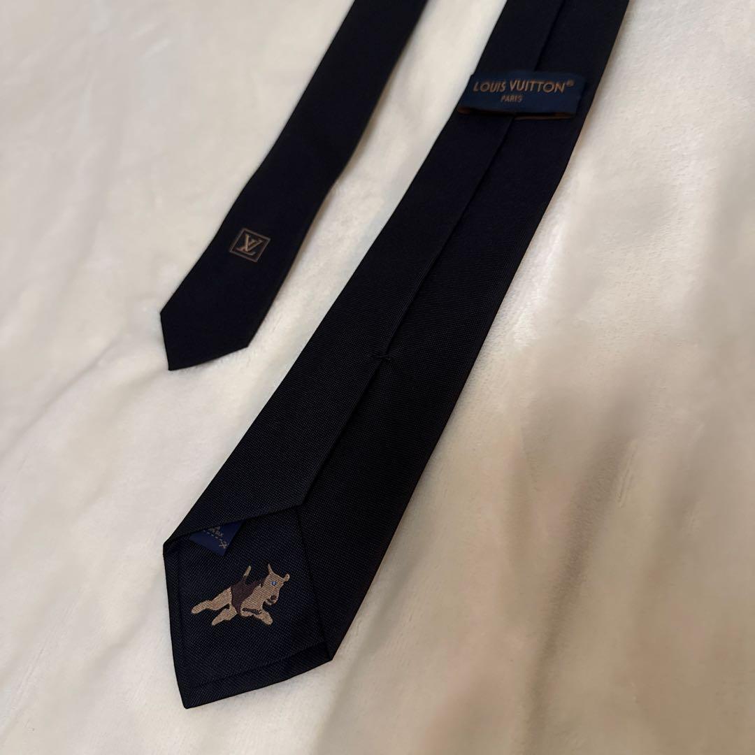 LOUIS VUITTON Dog LOGO ネクタイ