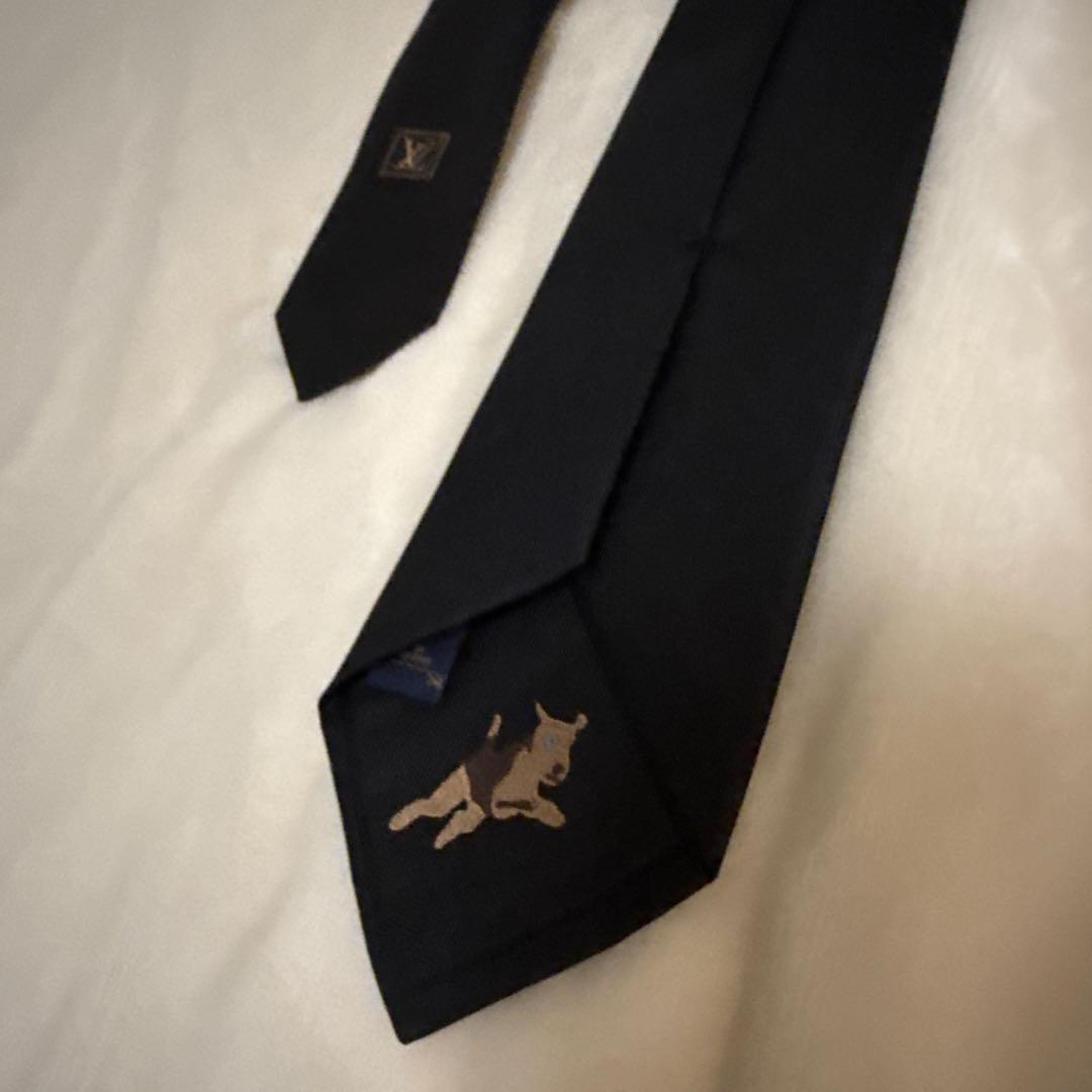LOUIS VUITTON Dog LOGO ネクタイ