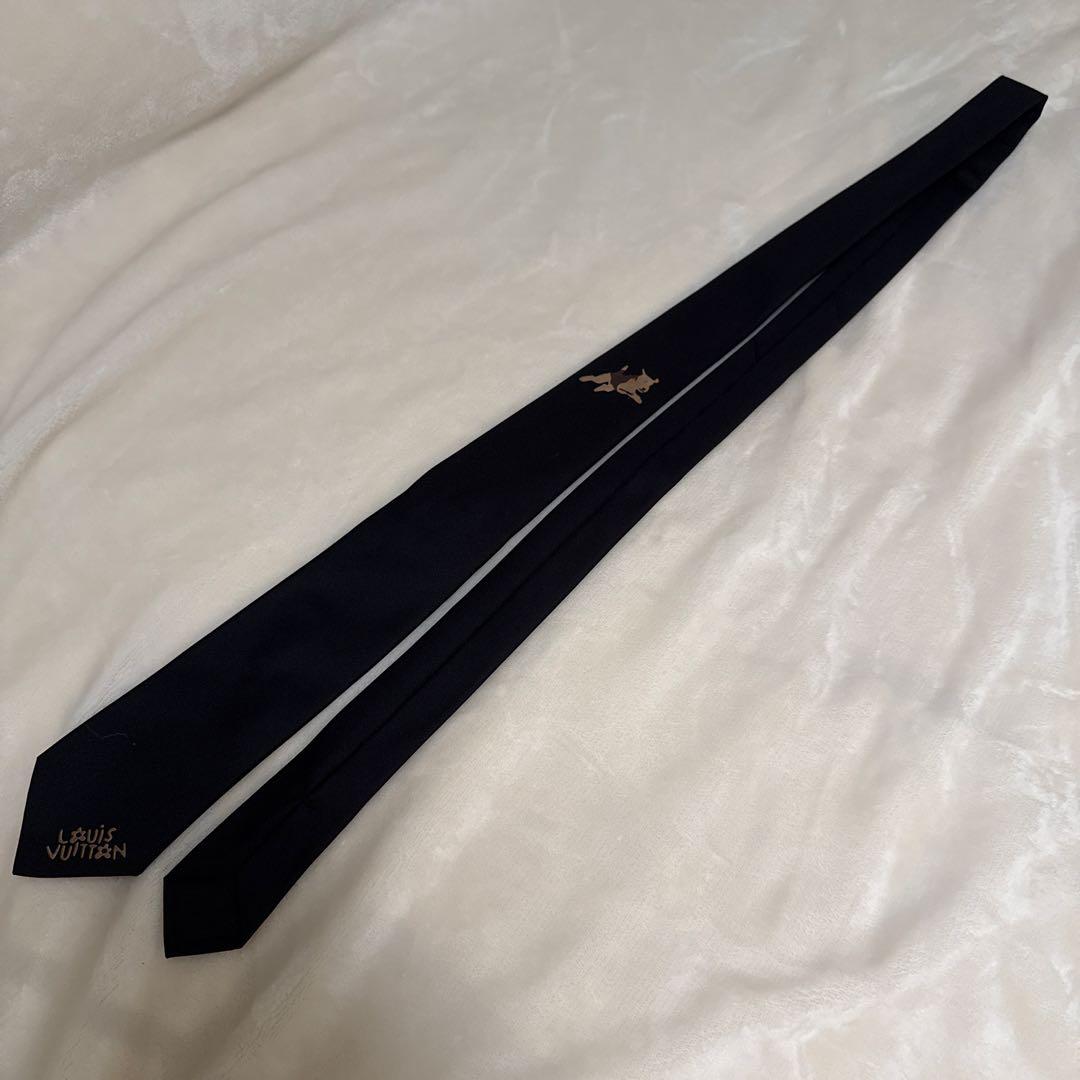 LOUIS VUITTON Dog LOGO ネクタイ