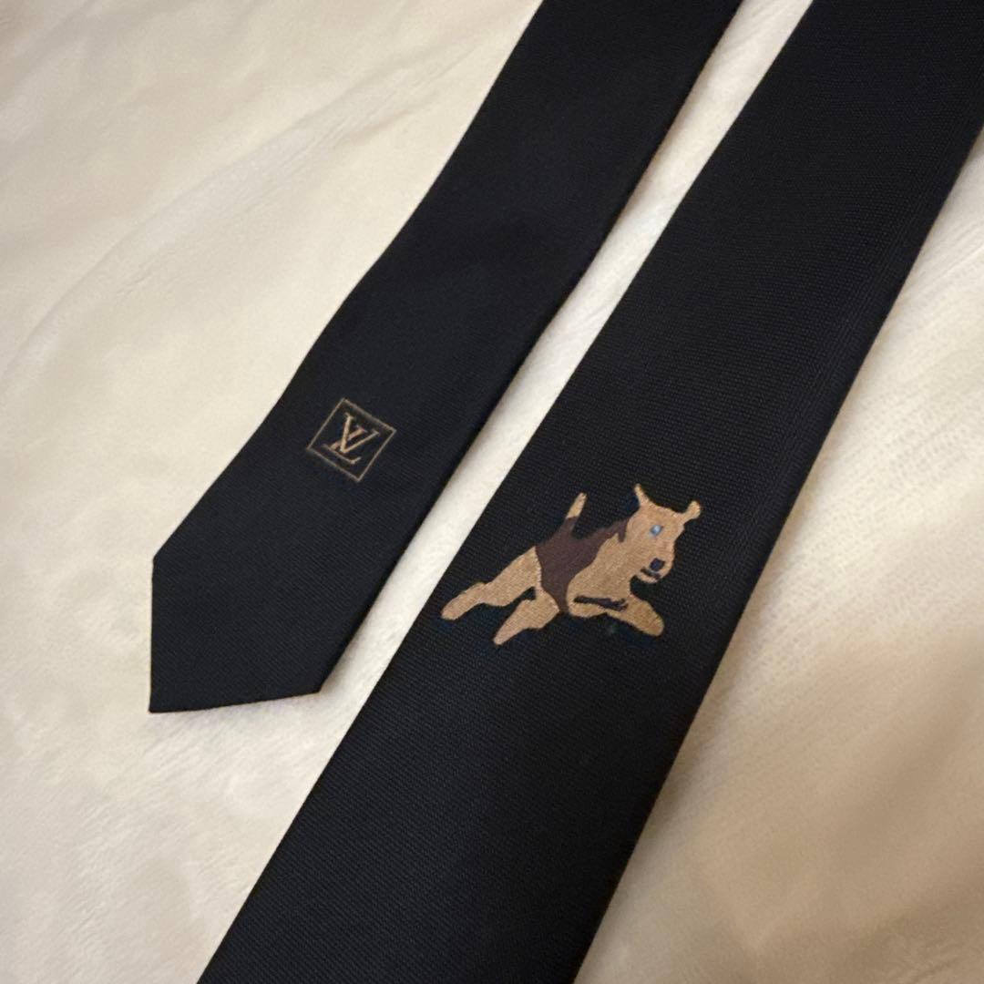 LOUIS VUITTON Dog LOGO ネクタイ