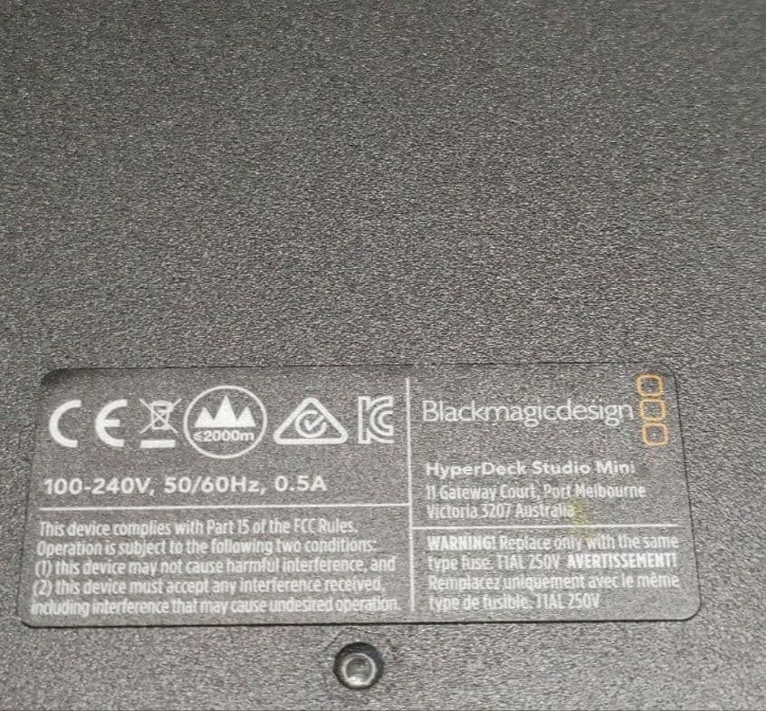 ​Blackmagic Design HyperDeck Studio Mini