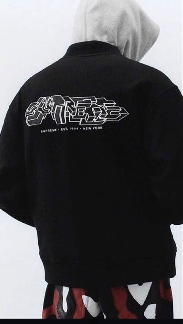 希少 L シュプリームSupreme デルタ ロゴ スタジャン バーシティ