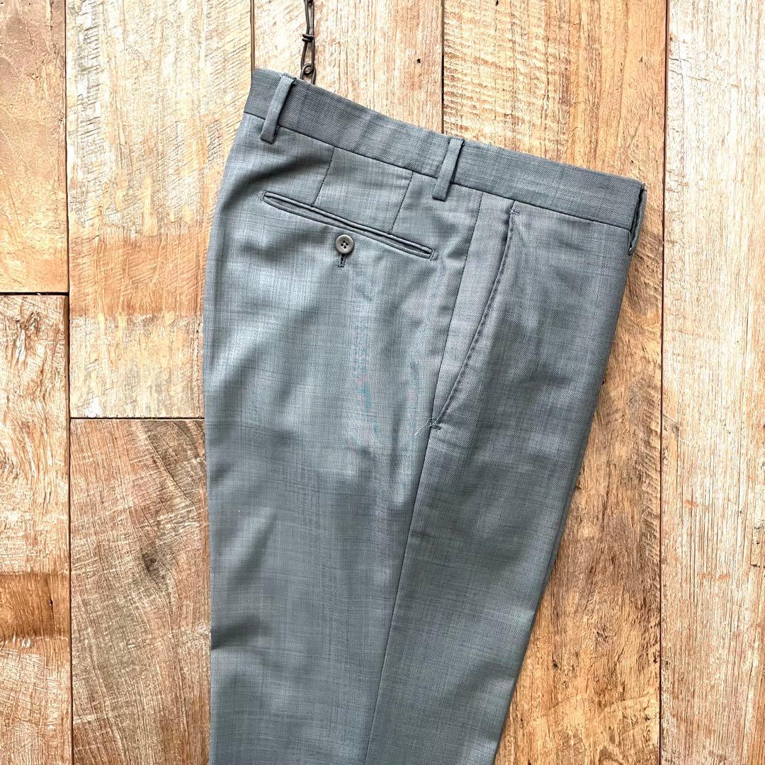 【美品】INCOTEX SUPER130'S ウール スラックス パンツ 46