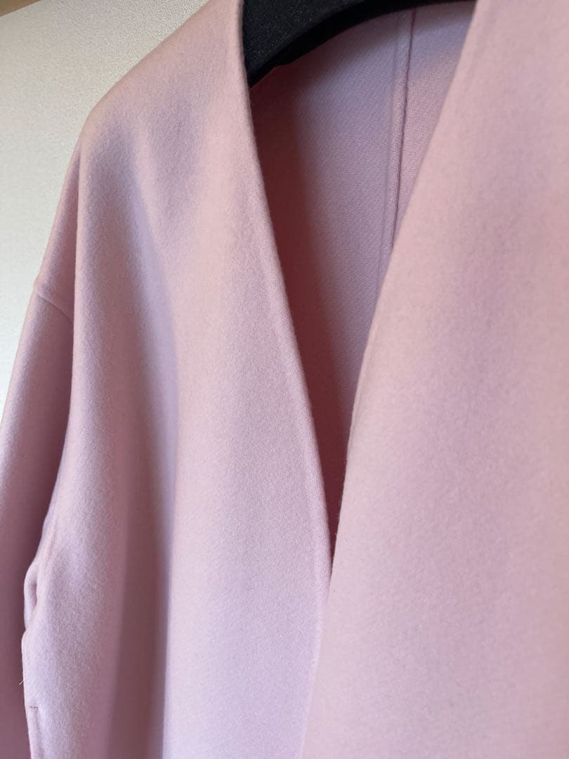 定価39930円23区 MANTECOリバー ショート コート ピンク/ 40