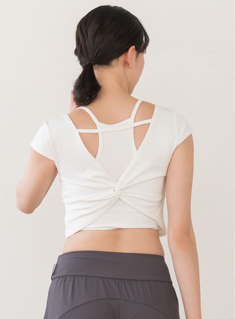 【SUKALA】新品 リブヨギーニツイストトップスセット ホワイト Mサイズ