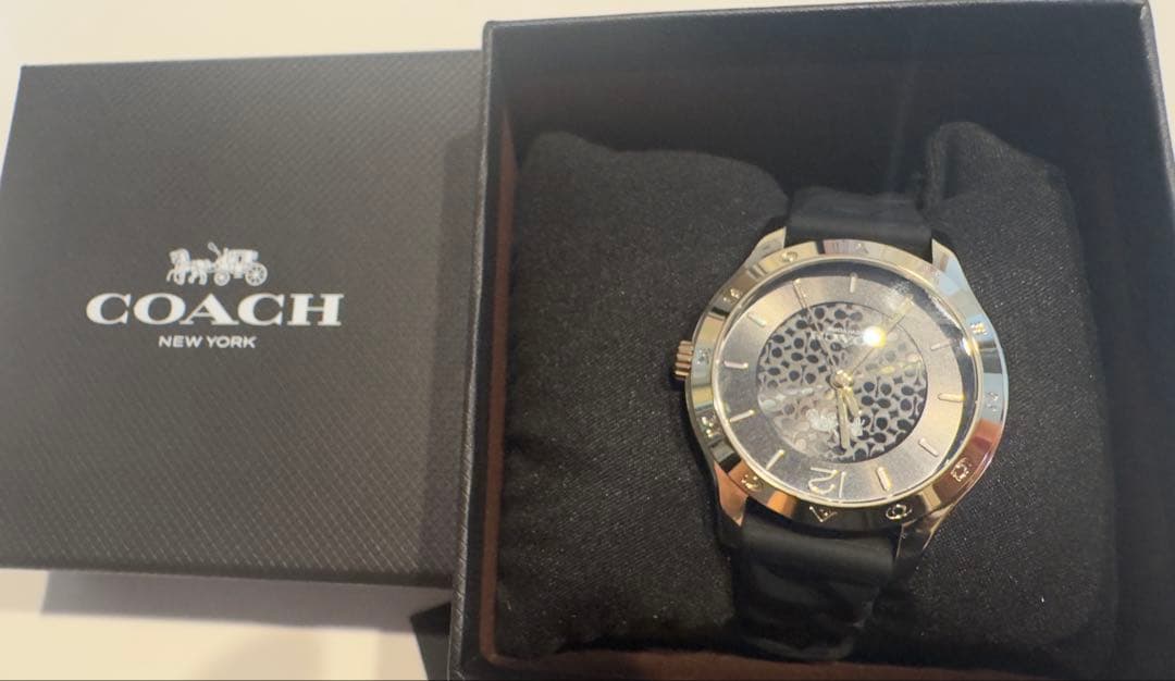 コーチ 腕時計 レディース COACH W1631 BLK ブラック　電池交換済