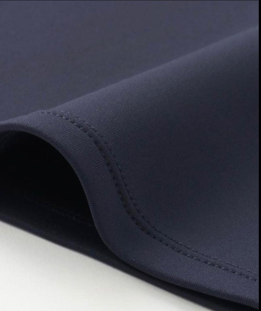 完売✨JENNE フレンチ美シルエットとろみワンピース ネイビーM