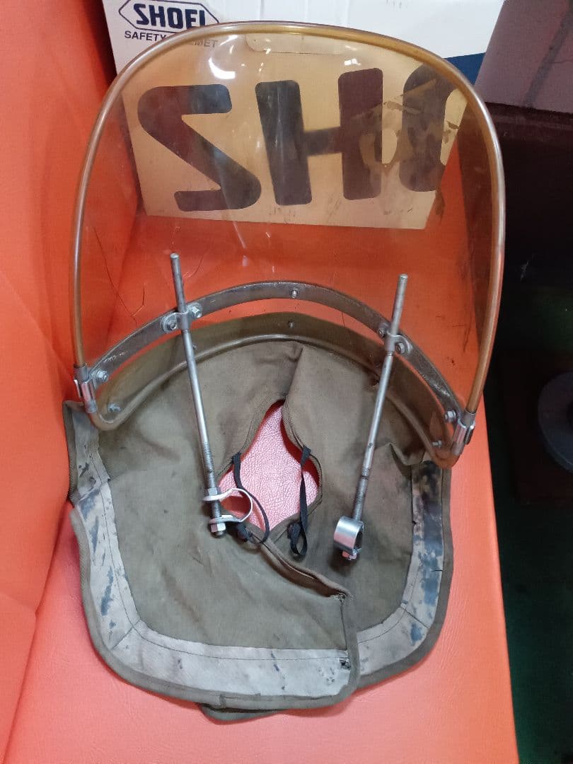 風防30cm　当時物やれ仕様、本黄ばみ　旧車ビンテージ