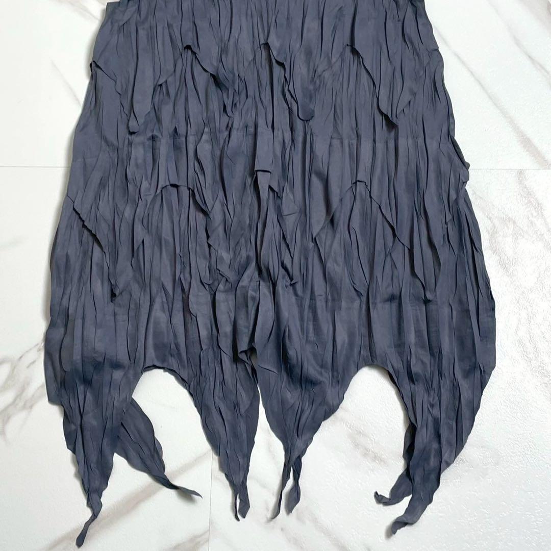 極美品 09AW◎プリーツプリーズ ノースリーブチュニック ギャザー 3