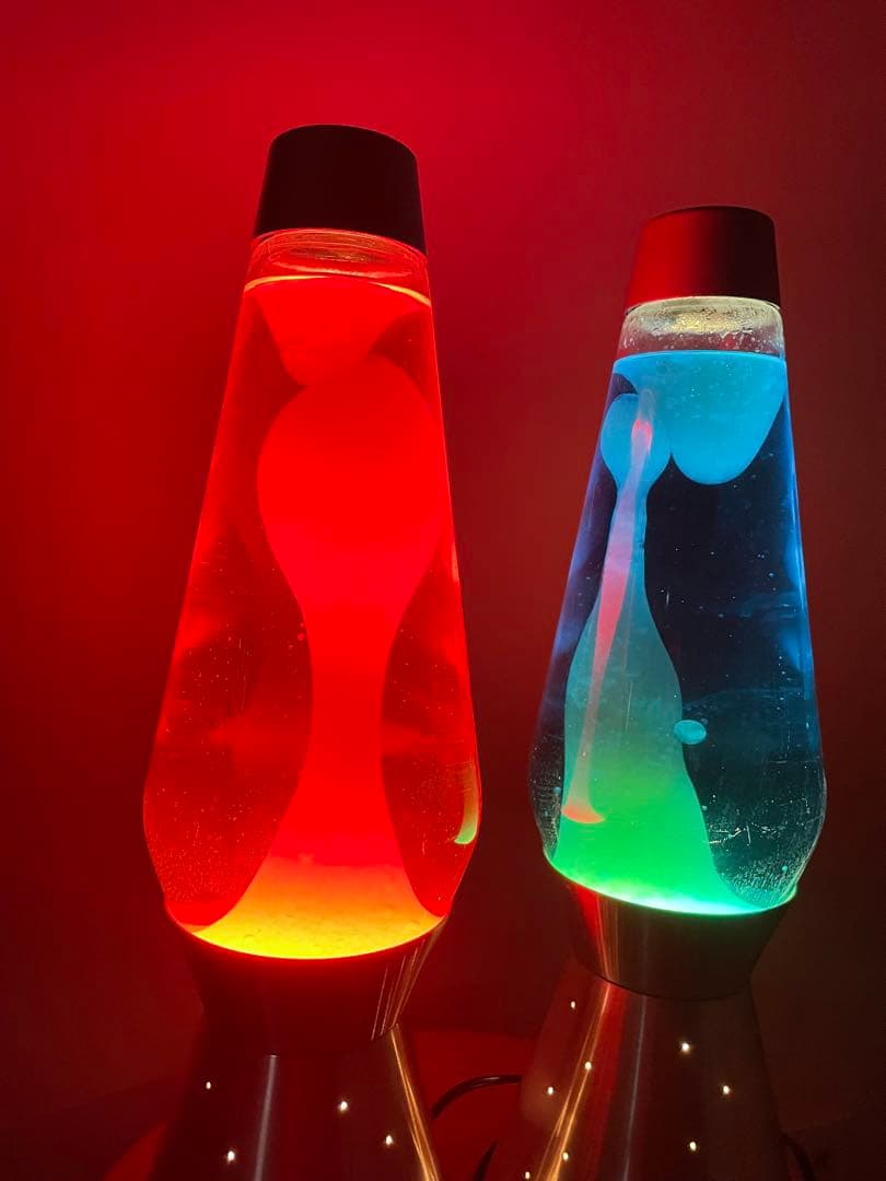 レトロ　ラバランプ　ラバライト　(赤ピンク)