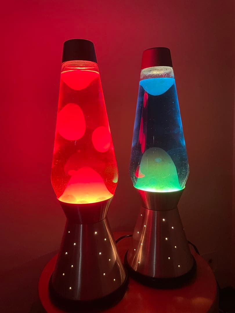 レトロ　ラバランプ　ラバライト　(赤ピンク)